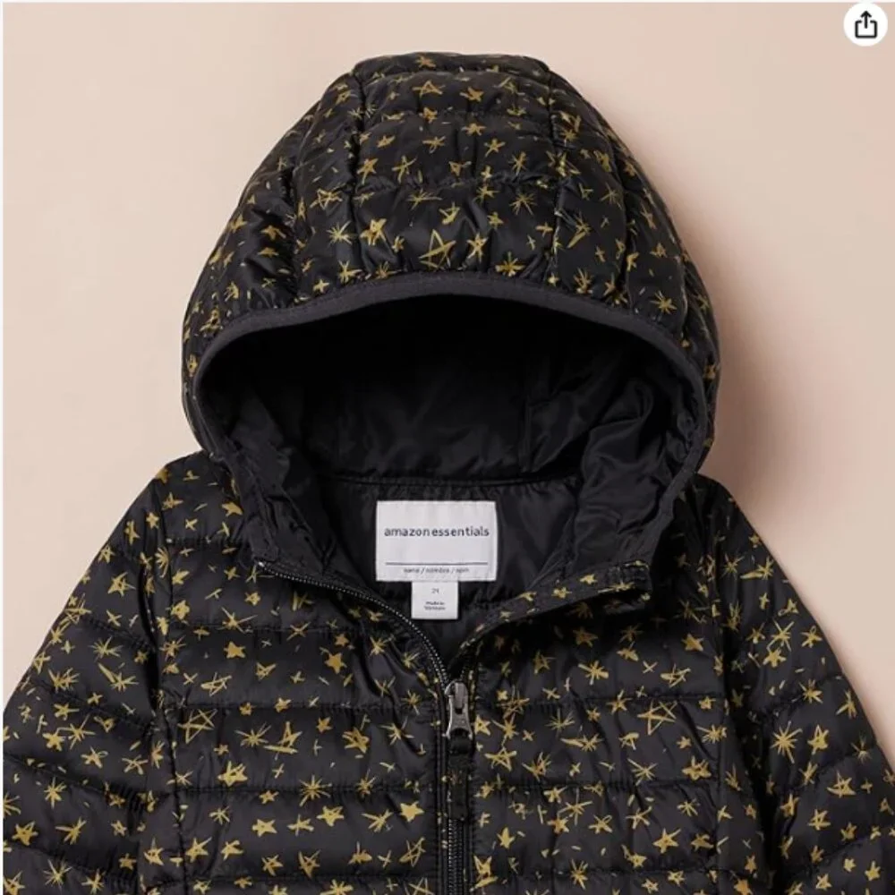 Girls Lightweight Water-Resistant Packable Hooded Puffer Jacket - XXL